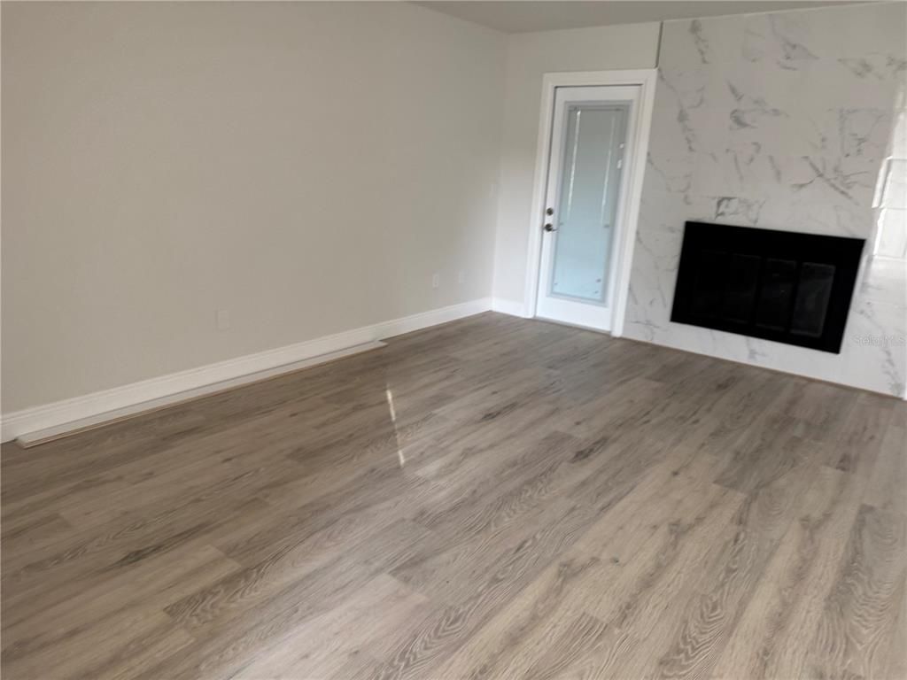 Empty room, Fireplace, Interior, Wood Texture Flooring