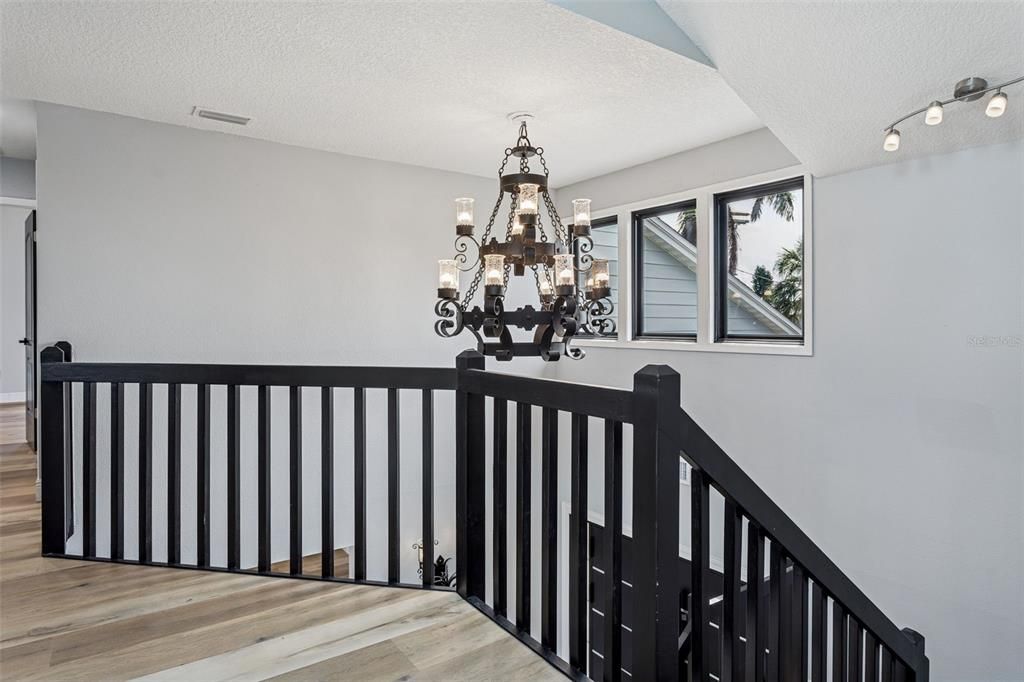 Chandelier, Interior, Wood Texture Flooring