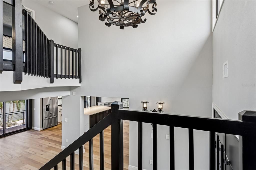 Chandelier, Interior, Wood Texture Flooring