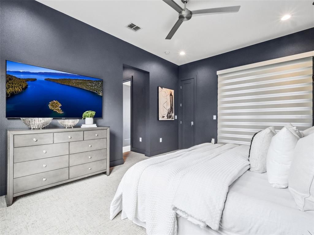 Bedroom, Interior, Recessed Lighting