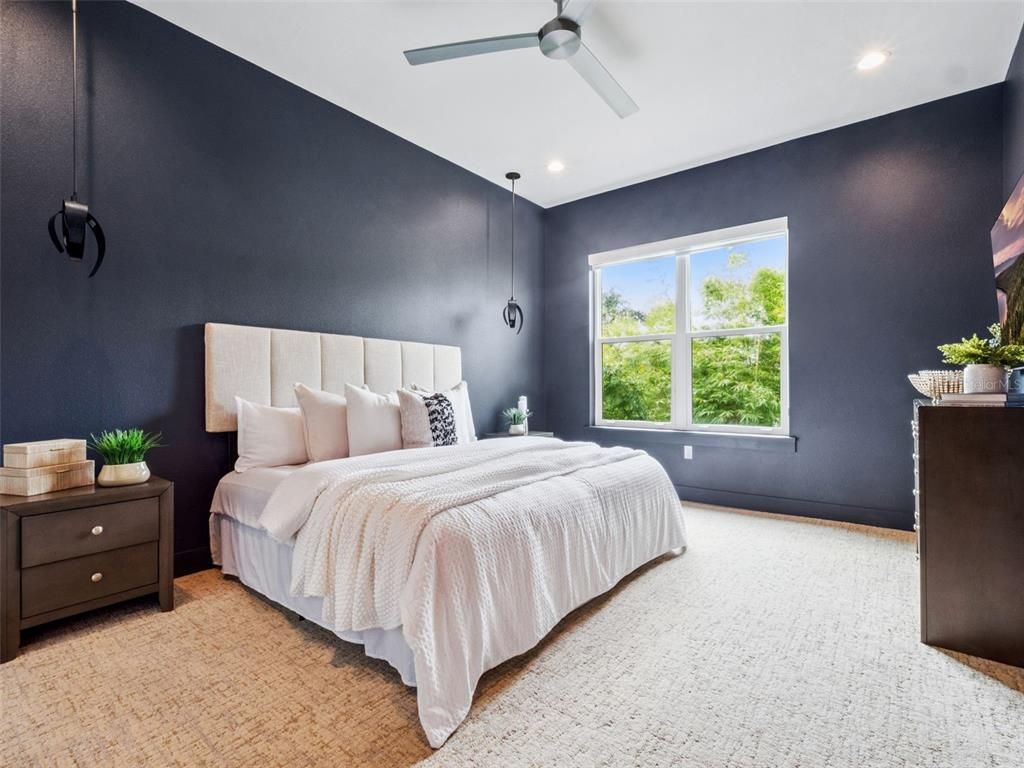 Bedroom, Interior, Recessed Lighting