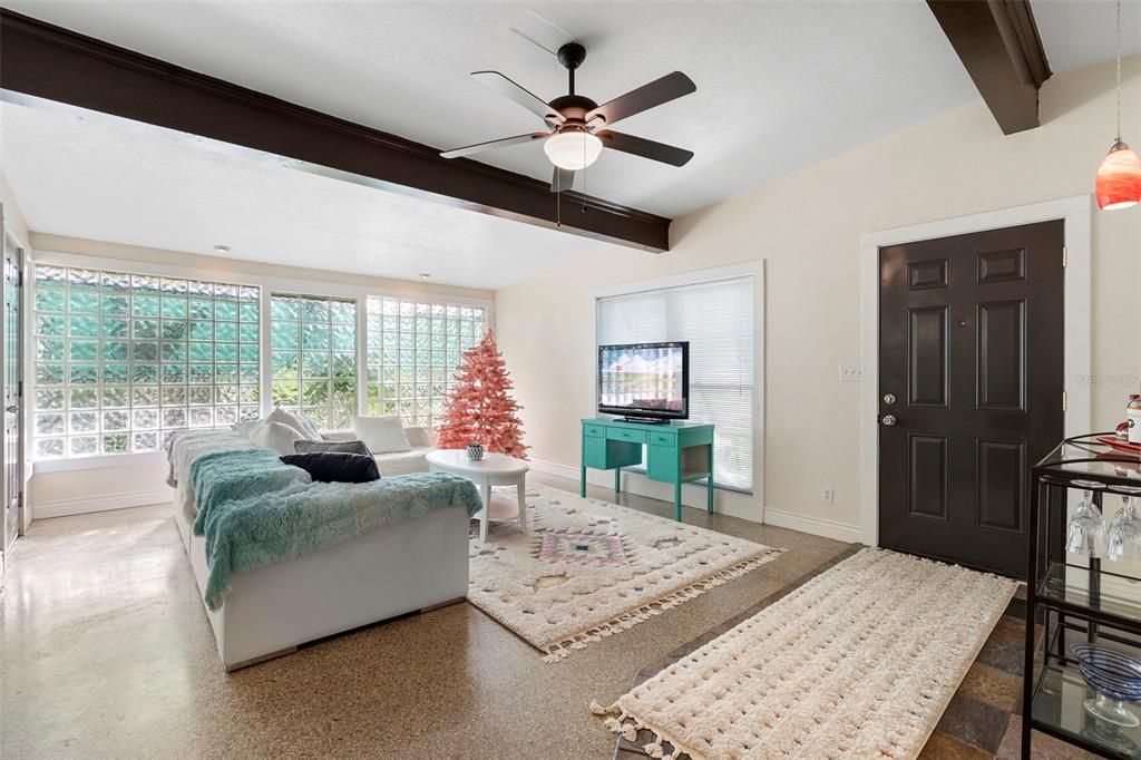 Interior, Living room, Wooden Beams