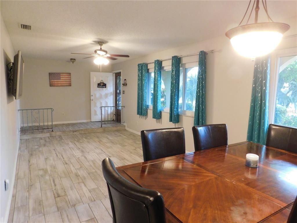 Dining room, Interior, Wood Texture Flooring