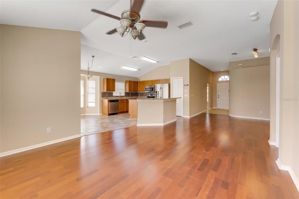 Empty room, Interior, Kitchen, Wood Texture Flooring