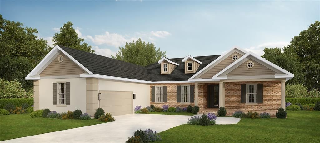 Attached, Exterior, Facade, Brick Facade, Ranch