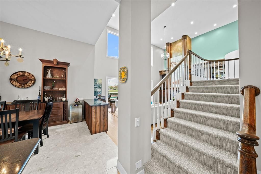 Dining room, Interior, Pendant Lights, Recessed Lighting