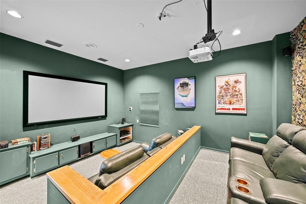 Interior, Projection Screen, Recessed Lighting, Theatre Room