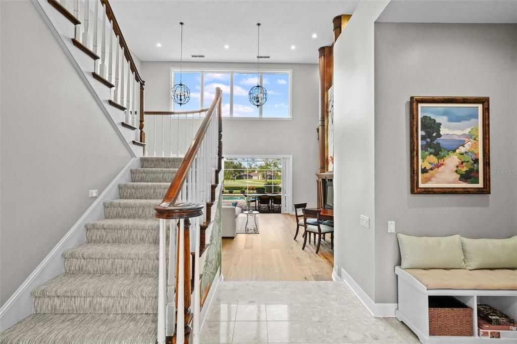 Interior, Pendant Lights, Recessed Lighting, Wood Texture Flooring