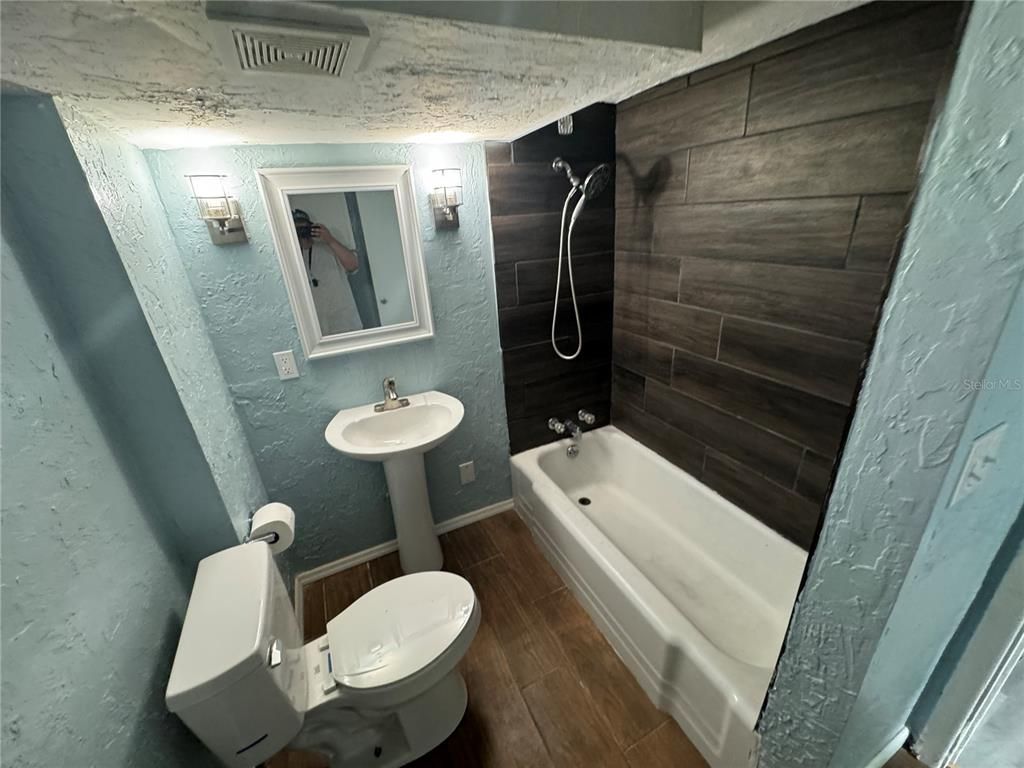 Bathroom, Interior, Wood Texture Flooring, Wooden Walls