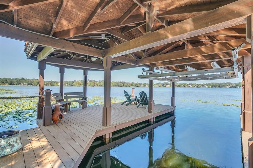Exterior, Water, Wooden Beams