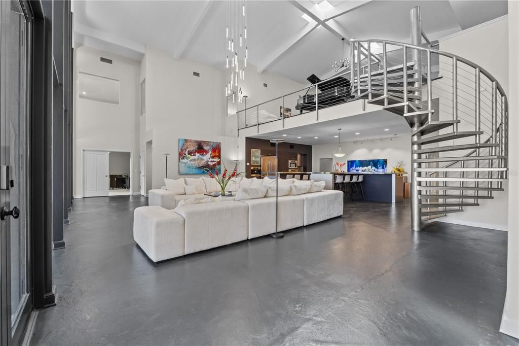 Interior, Living room, Pendant Lights, Recessed Lighting