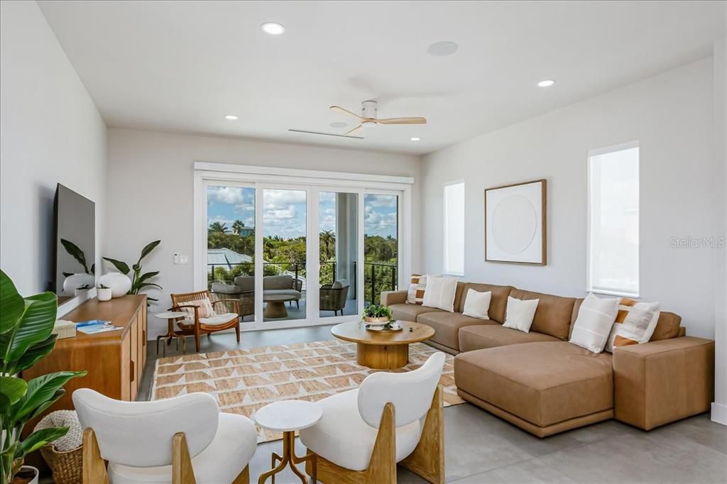 Interior, Living room, Recessed Lighting