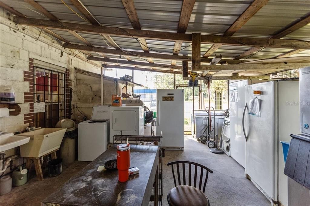 Interior, Stone Walls, Washer, Wooden Beams