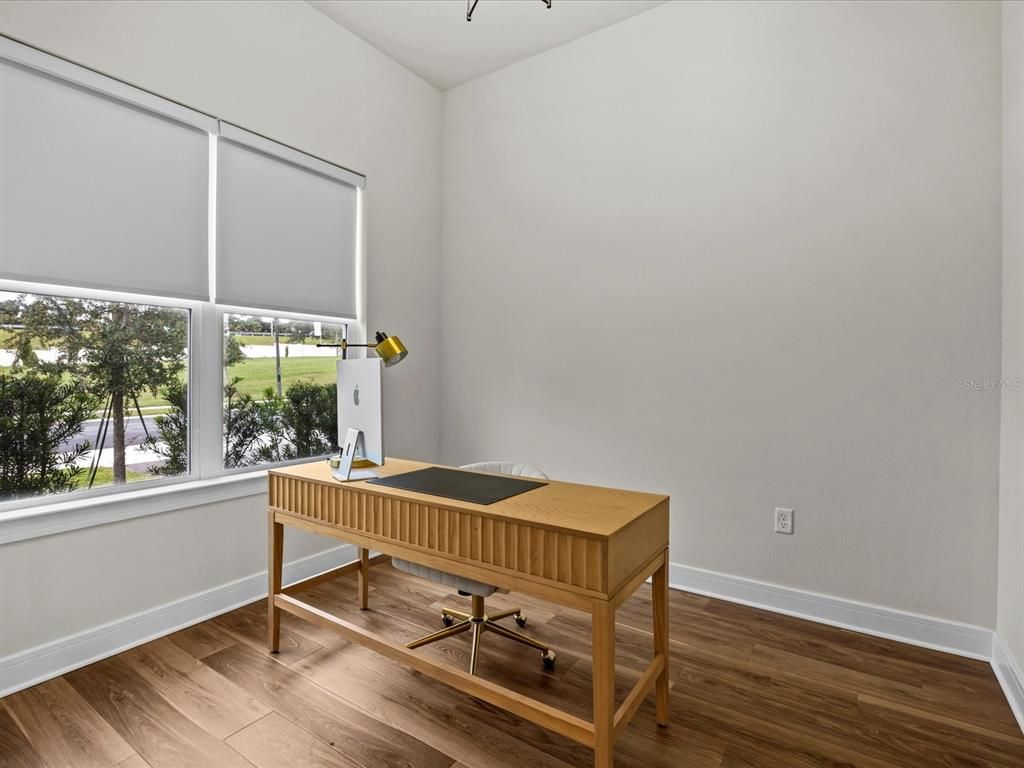 Home Office, Interior, Wood Texture Flooring