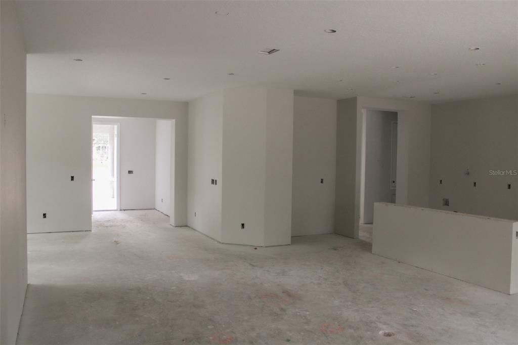 Empty room, Interior, Recessed Lighting