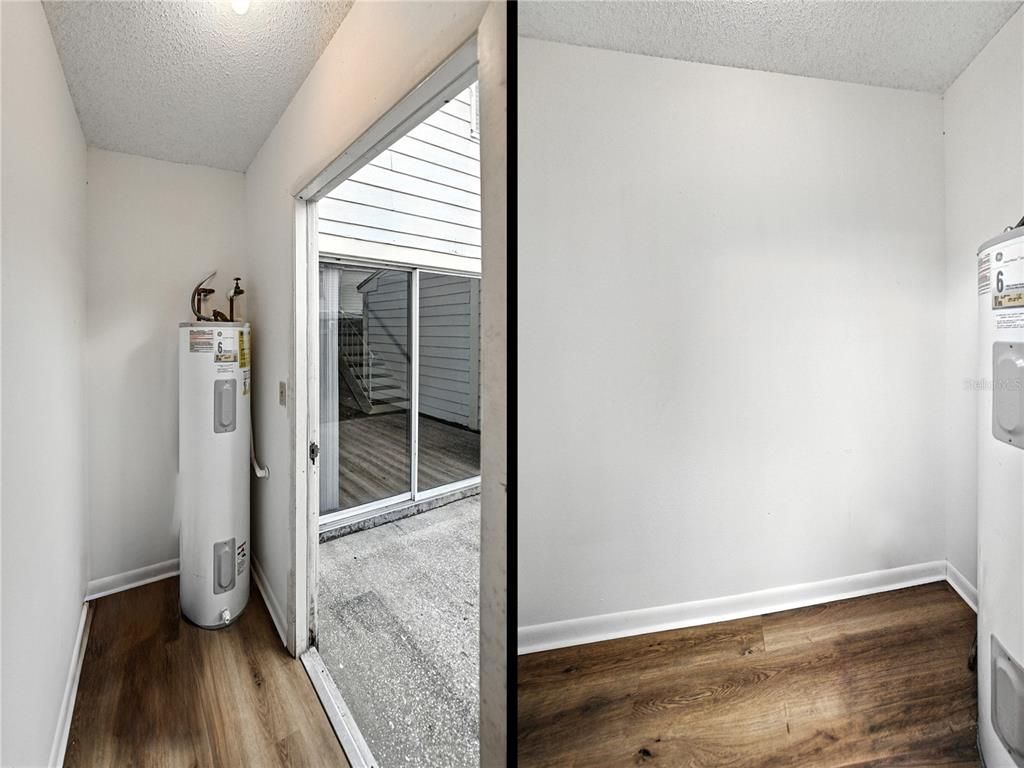 Interior, Washer, Wood Texture Flooring
