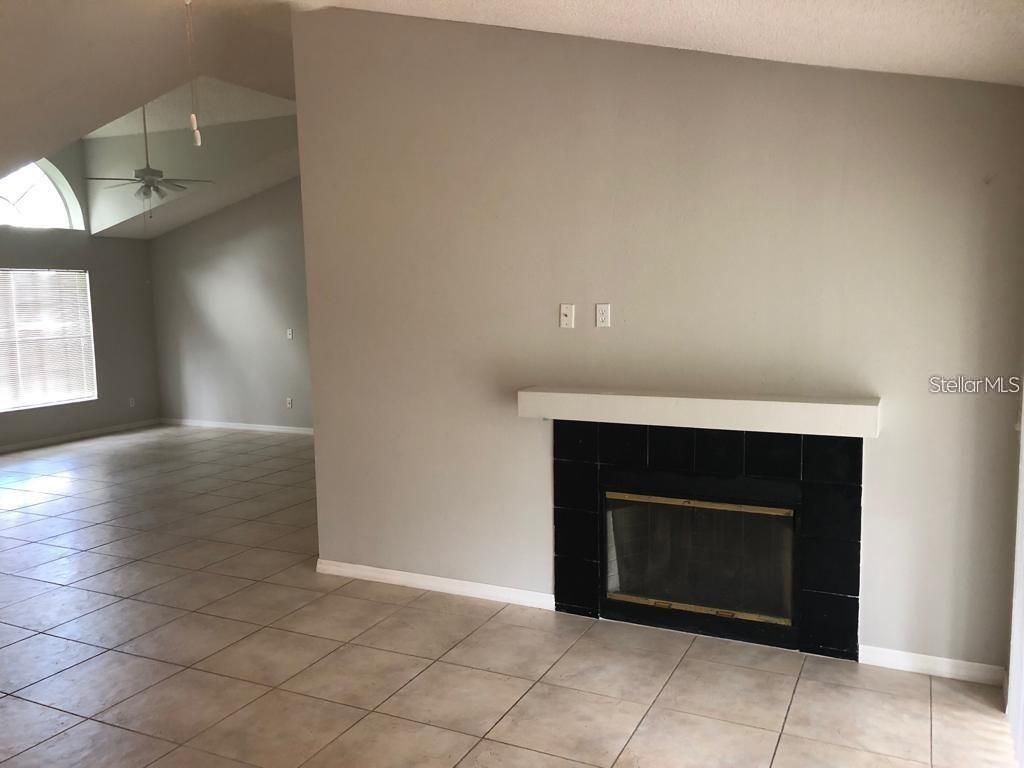 Empty room, Fireplace, Interior