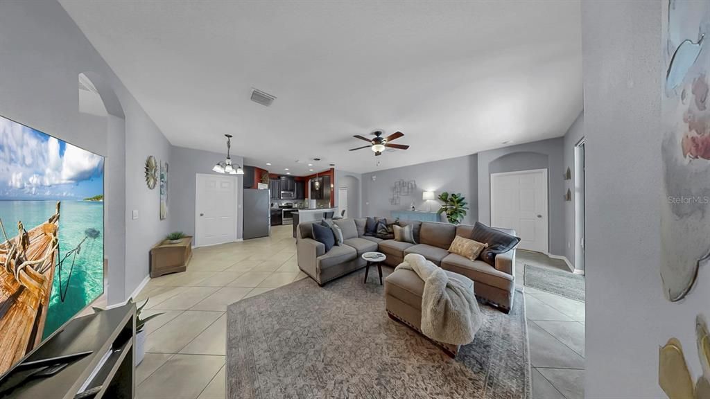 Interior, Kitchen, Living room, Pendant Lights, Recessed Lighting
