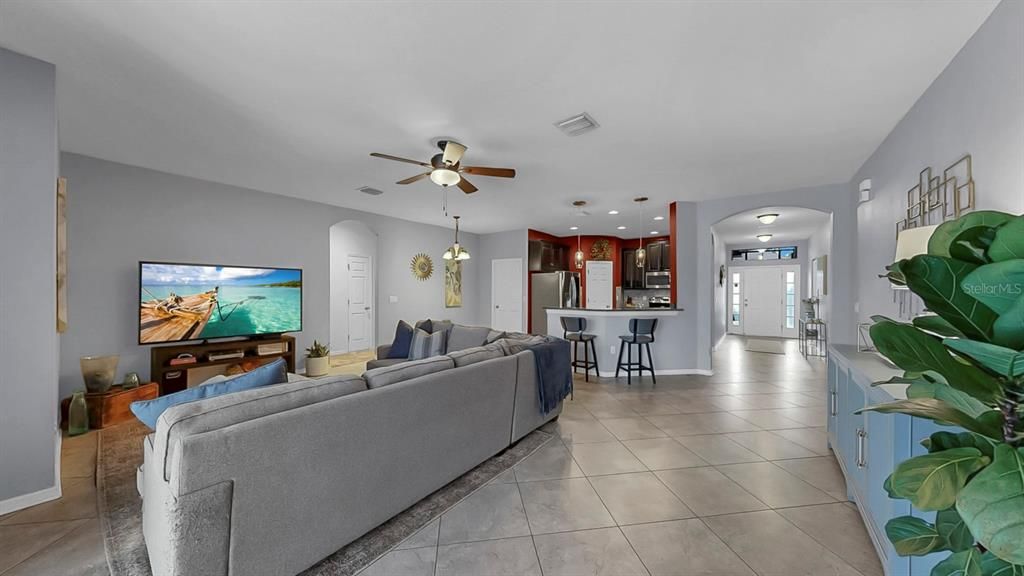 Interior, Kitchen, Living room, Pendant Lights, Recessed Lighting