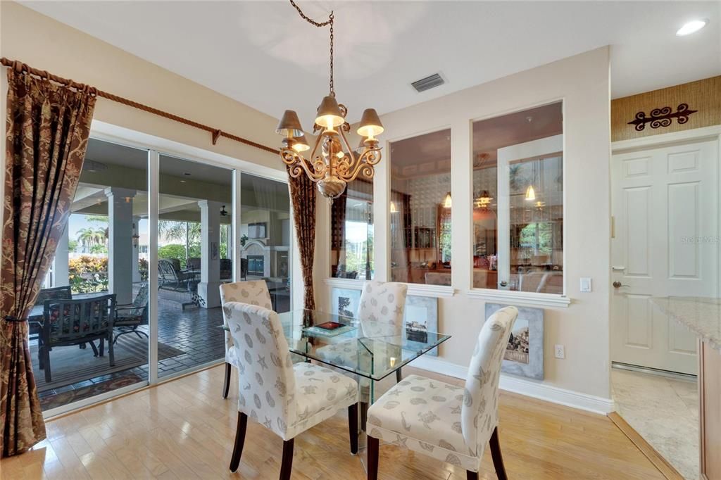 Chandelier, Dining room, Interior, Recessed Lighting, Wood Texture Flooring