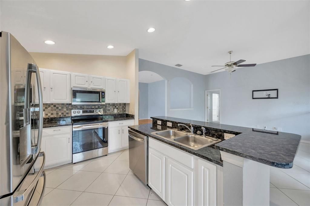 Interior, Kitchen, Recessed Lighting, Stainless Steel Appliances