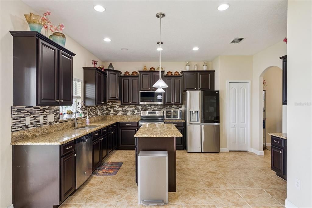 Interior, Kitchen, Pendant Lights, Recessed Lighting, Stainless Steel Appliances