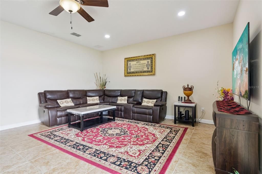 Interior, Living room, Recessed Lighting