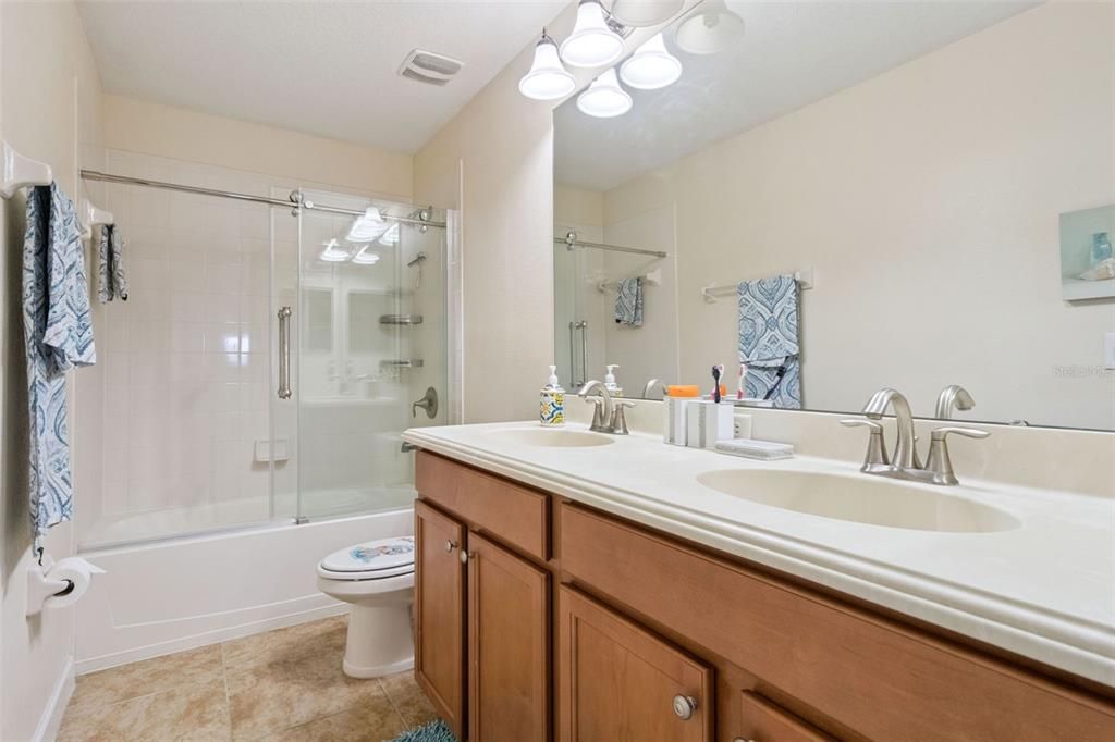 Bathroom, Dual Sink Vanities, Glass Shower, Interior