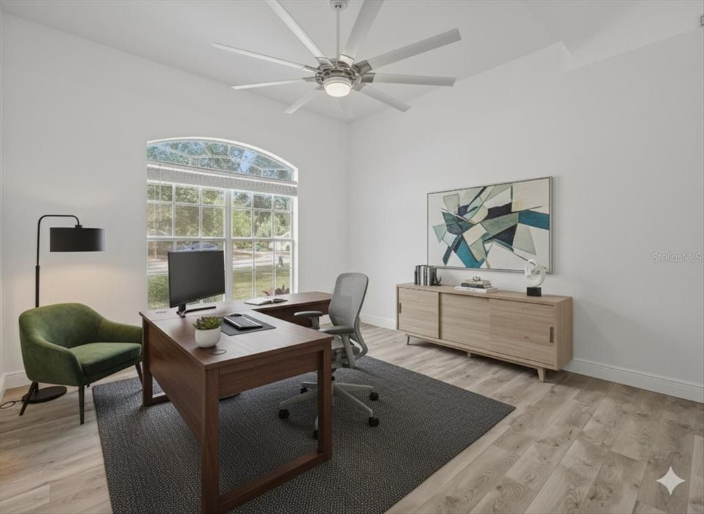 Home Office, Interior, Wood Texture Flooring