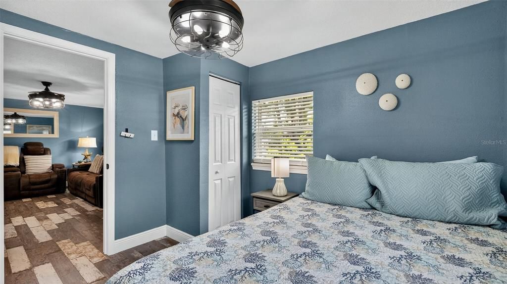 Bedroom, Chandelier, Interior, Wood Texture Flooring