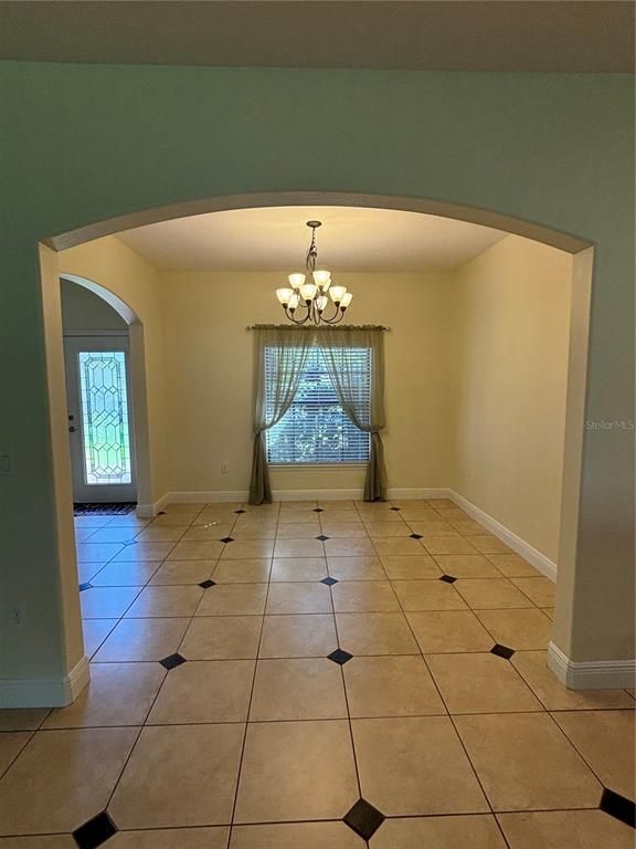 Chandelier, Empty room, Interior