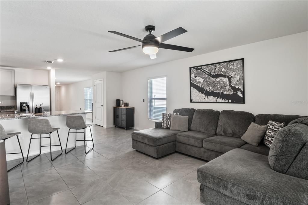 Interior, Kitchen, Living room, Recessed Lighting