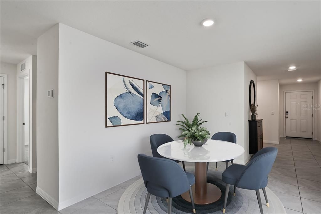 Dining room, Interior, Recessed Lighting