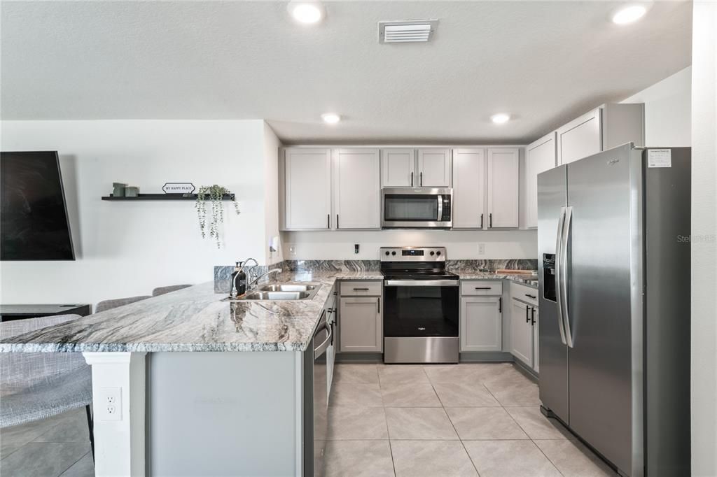Interior, Kitchen, Recessed Lighting, Stainless Steel Appliances