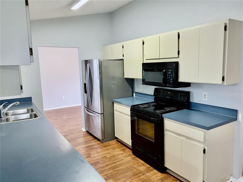 Interior, Kitchen, Wood Texture Flooring