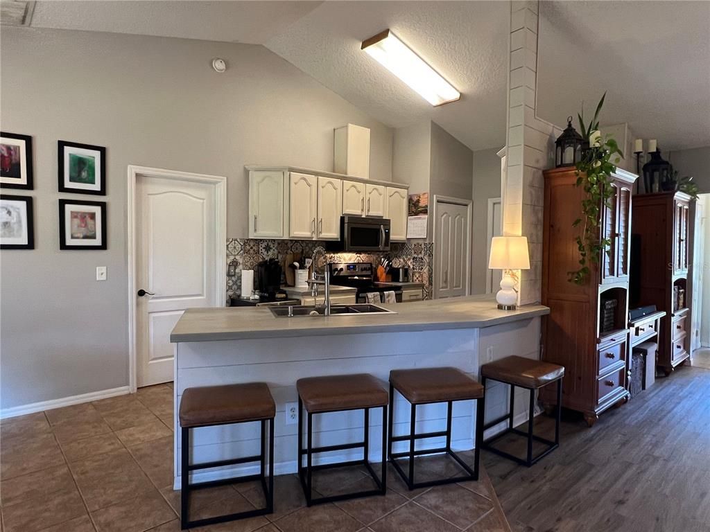 Interior, Kitchen, Wood Texture Flooring