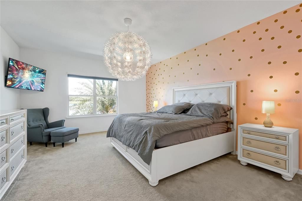 Bedroom, Chandelier, Interior