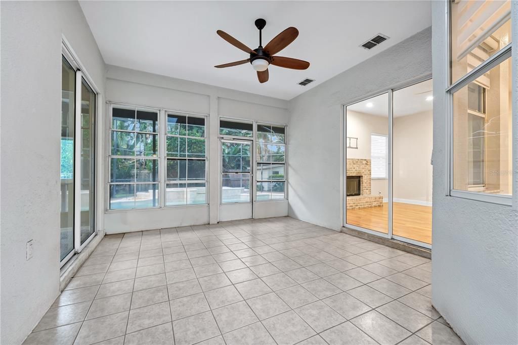 Empty room, Fireplace, Interior