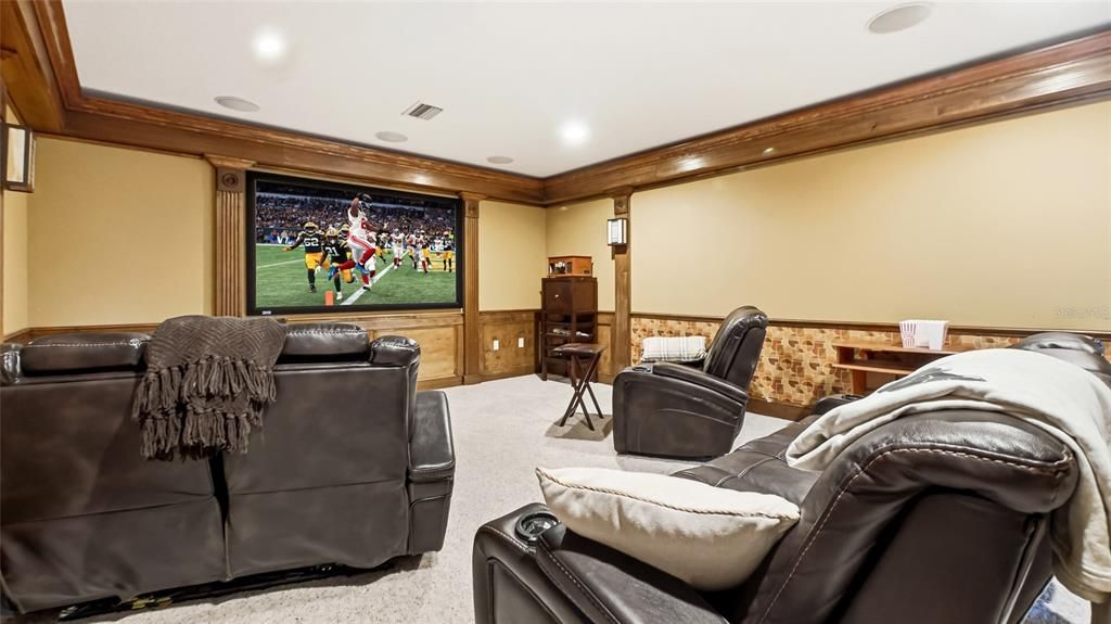 Home Theatre Room, Interior, Projection Screen, Recessed Lighting, Theatre Room