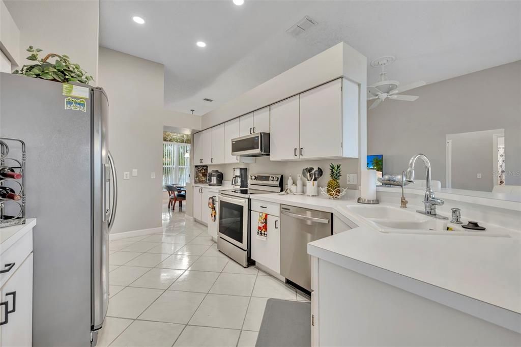 Interior, Kitchen, Recessed Lighting, Stainless Steel Appliances