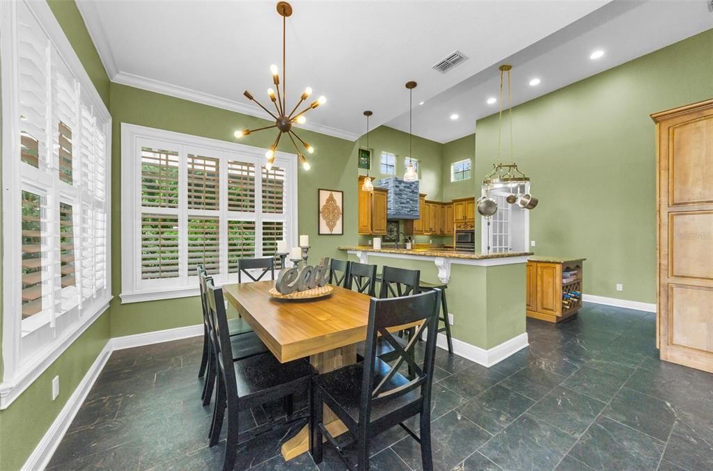 Dining room, Interior, Kitchen, Pendant Lights, Recessed Lighting