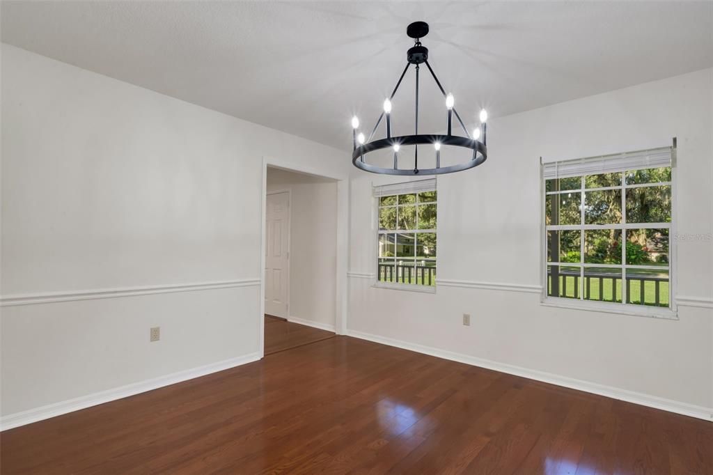 Empty room, Interior, Pendant Lights, Wood Texture Flooring