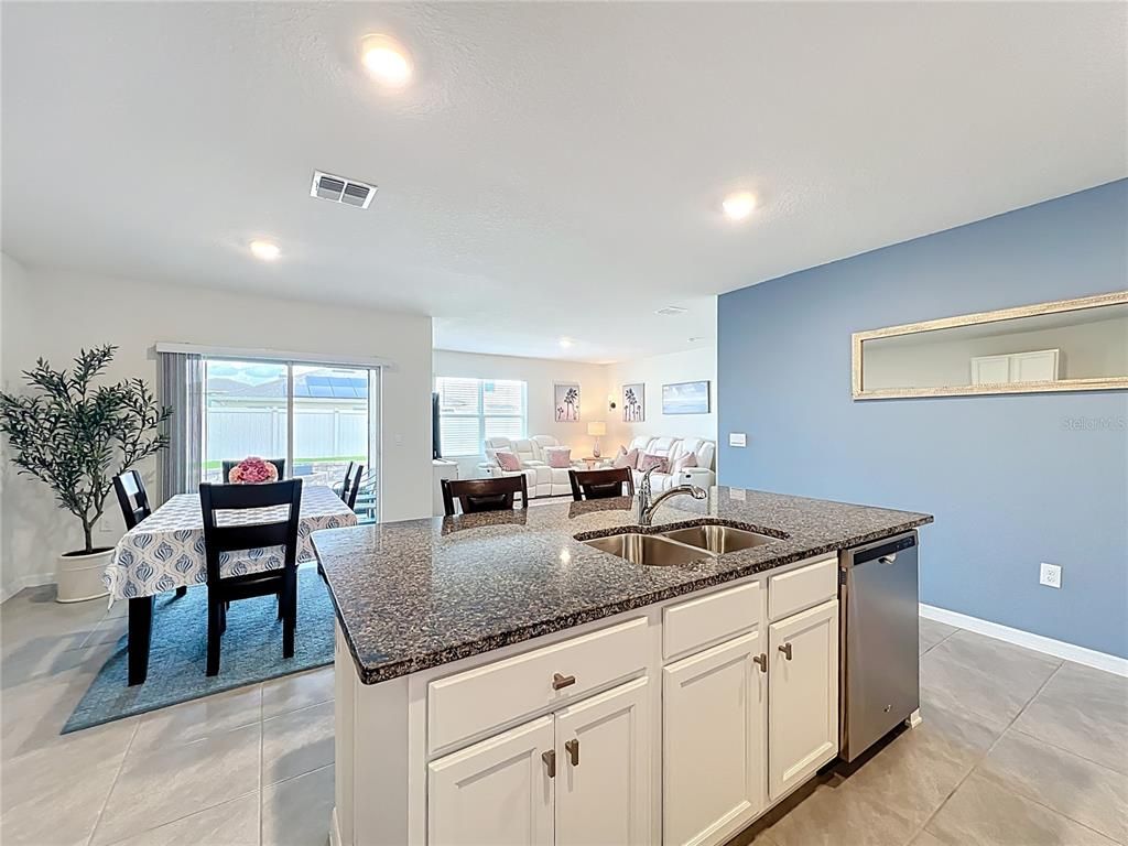 Dining room, Interior, Kitchen, Living room, Recessed Lighting