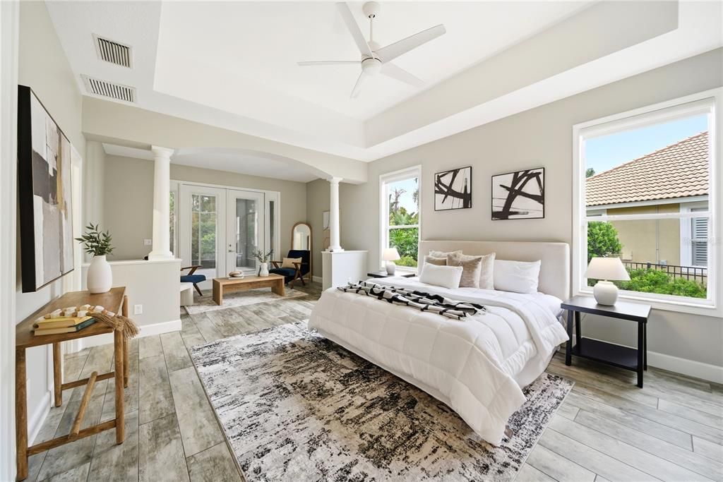 Bedroom, Interior, Wood Texture Flooring
