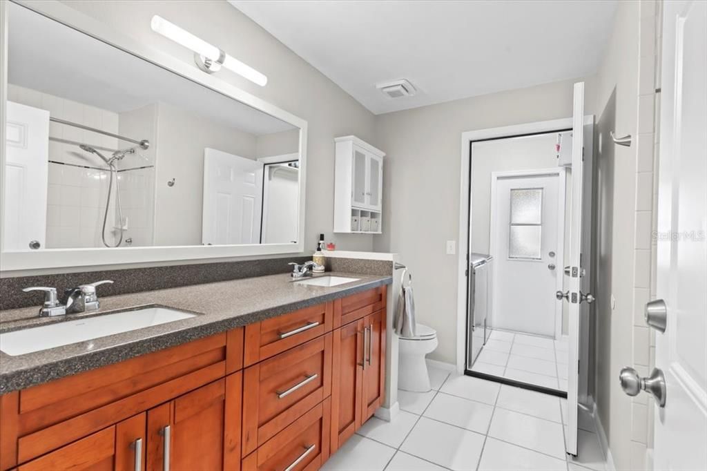 Bathroom, Dual Sink Vanities, Glass Shower, Interior