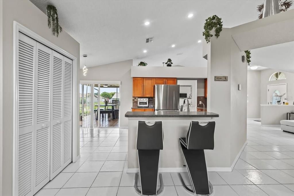 Interior, Kitchen, Pendant Lights, Recessed Lighting, Stainless Steel Appliances