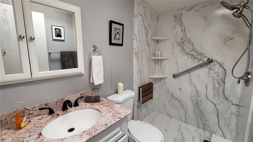 Bathroom, Interior, Marble Walls