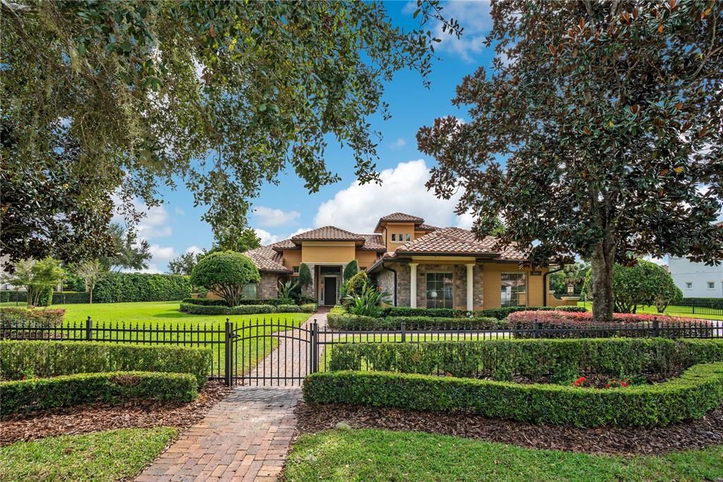 Backyard, Exterior, Facade, Mediterranean