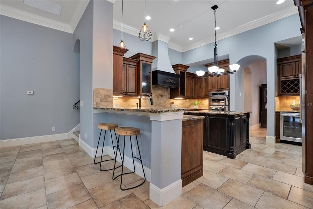 Interior, Kitchen, Pendant Lights, Recessed Lighting, Stainless Steel Appliances