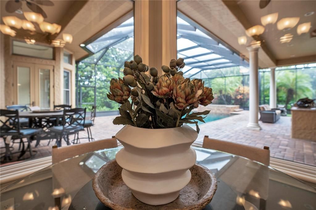 Dining room, Glass Ceilings, Interior, Pool, Sun Room